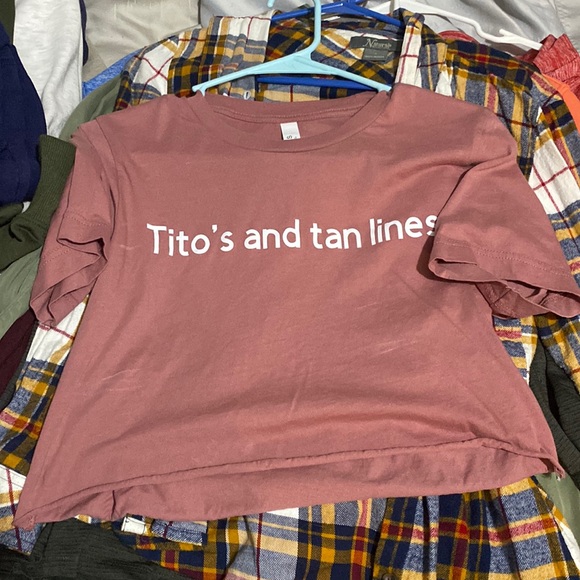 Tito’s and tan lines mauve crop top - Picture 1 of 2